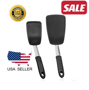 Kitchen Spatula Silicone Turner Pancake Egg Cooking Heat Resistant 440 Degrees - Picture 1 of 48