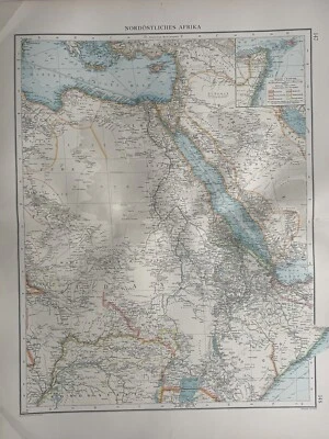 1899 Northeast Africa Original Antique Map by Richard Andree - Image 1 of 3