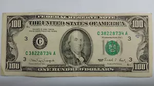 Series 1988 Philadelphia District 100 Dollar Bill (Circulated) - Picture 1 of 2