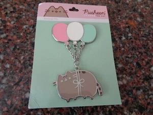 Pin esmaltado globos Pusheen the Cat con detalle de cadena nuevo en tarjeta - Imagen 1 de 3