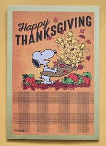 Peanuts "Snoopy" Happy Thanksgiving Greeting Card (+Envelope 4.7x6.7"). - Picture 1 of 4