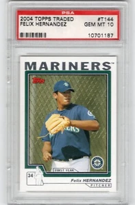 2004 Topps Traded Felix Hernandez card #T144 Rookie Seattle Mariners PSA 10 - Bild 1 von 2