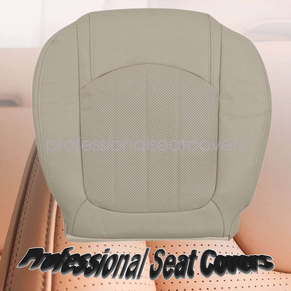 Cubierta de asiento de cuero perforado inferior para conductor Chevy Traverse 2009-2012 color tostado Foto 1 de 4