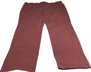 Isaac Mizrahi Live! Pantalón con botones/cremalleras para mujer talla grande 24W rojo pardusco - Imagen 1 de 14