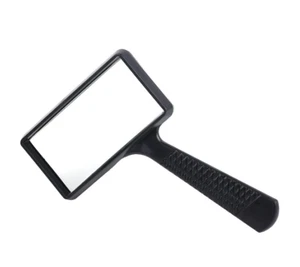 100x50mm Rectangle Handheld Reading Magnifying Glass 5X HD Real Glass Magnifier - Picture 1 of 2