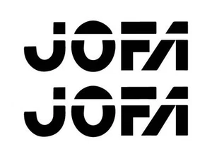 (2) Pair JOFA HELMET DECALS/STICKER 3.2" X 1" HOCKEY die cut no background p149 - Picture 1 of 1