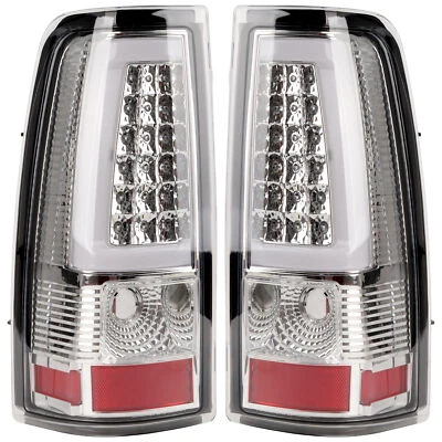 Set Clear For 03-2006 Chevy Silverado 1500 2500 3500 LED Tail Lights Brake Lamps - Image 1 of 4