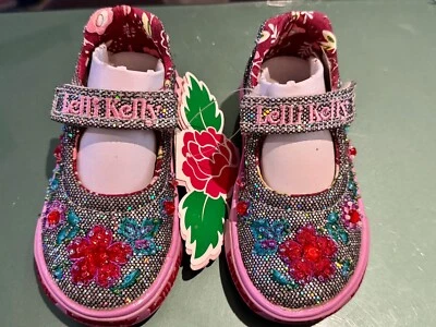 Lelli Kelly Pretty Baby 9435 Pewter silver shoes Mary Jane Dolly Tennis Sneakers - Image 1 of 4