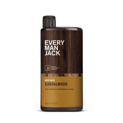 Every Man Jack Sandalwood Hydrating Body Wash for Men, Naturally Derived, 16.9 - Image 1 of 4