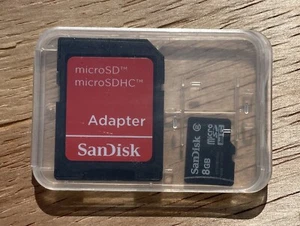 SANDISK 8GB Micro SD SDHC 8 GB HC Micro With Case NEW - Picture 1 of 2