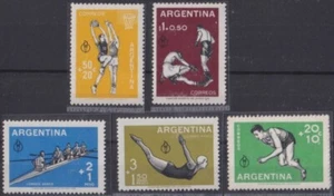 F-EX50616 ARGENTINA MNH 1959 SPORT ATHLETISM BOXING CANOES BASKET. - Picture 1 of 1