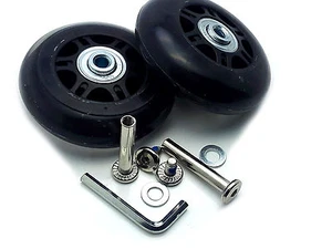 2Set OD 70mm Luggage Suitcase Replacement Wheels Axles Repair Wrench - Picture 1 of 3