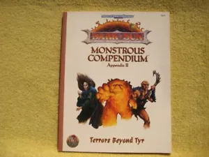 AD&D Dark Sun Monsterous Compendium Appendix 2 Terrors Beyond Tyr TSR 2433 1995 - Picture 1 of 11