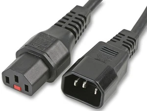 IEC LOCK - IEC C14 zu C13 Netzkabel 1m - Bild 1 von 1