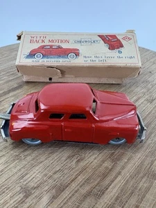 Rare Vintage Chevy 1940’s Sedan Toy Wind Up Car original Box Occupied Japan Skk - Picture 1 of 20