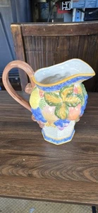 Vintage Krug für Bloomingdale's - Apfel Trauben Zweige 8" hoch - Bild 1 von 9