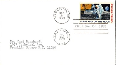 Vintage FDC USPS Scott #C76 First Man On The Moon Airmail c1969 - Image 1 of 3