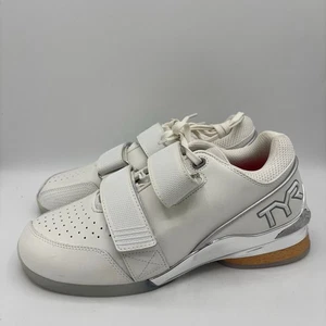 TYR TYRFORCE Elite Carbon Schuhe Herren Größe 7,5 weiß Holzabsatz Gewichtheben gebraucht - Bild 1 von 10