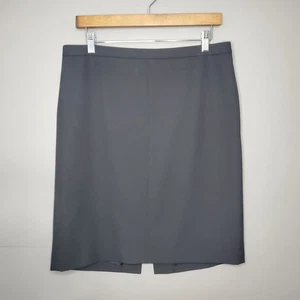 ANN TAYLOR LOFT BLACK MIDI BUSINESS PENCIL SKIRT SIZE 10 - Picture 1 of 4
