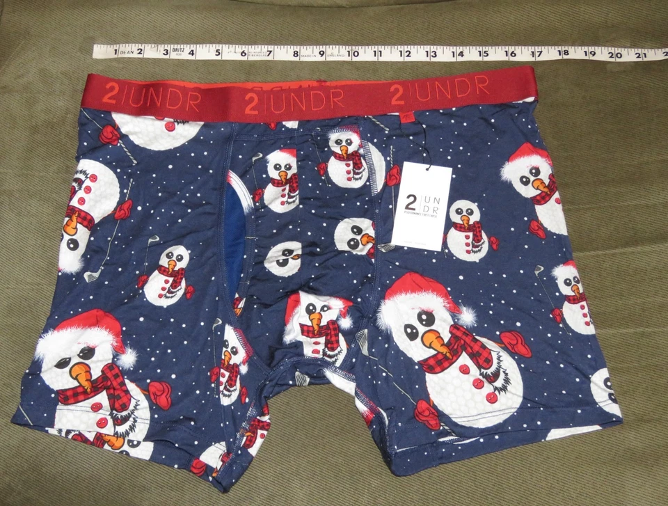 Calzoncillos boxer 2UNDR para hombre Swing Shift talla 2XL muñecos de nieve "FROSTY BALLS" novedad nuevos con etiquetas Foto 1 de 4