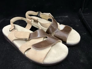 SAS Ankle Strap Sandals Brown Comfort Leather Women's Size 7.5 M - Picture 1 of 9