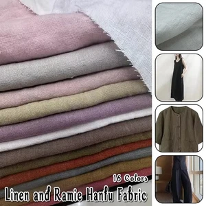 Linen and Ramie Hanfu Fabric for Sewing Cloth Natural Yarn-dyed Dresses Robe DIY - Picture 1 of 31