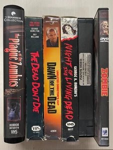 6 Zombie VHS Fulci Zombie Maniac Cop 3 Plakette der Zombies Dawn of the Dead - Bild 1 von 7