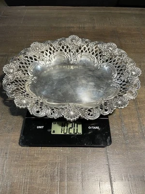 Centro de mesa reticulado de plata esterlina Tiffany & Co. cuenco — 18 oz — Foto 1 de 4