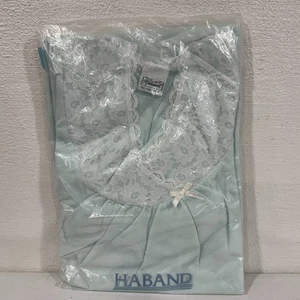 NWT Haband Women's Aqua Blue Lace Trim Nightgown Robe Loungewear Size 3X - Picture 1 of 8