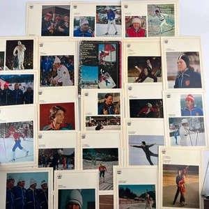 1977 USSR Sports Champions Olympic Photo Cards Set Vintage Soviet 20pcs Russian - Picture 1 of 8