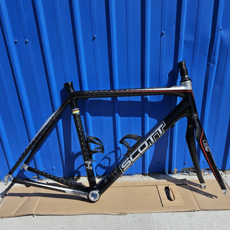 Scott CR1 SL 2007 Limited, juego de cuadro de carrera de fibra de carbono de 56 cm, 700c, 100/130 mm Foto 1 de 4