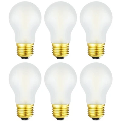 Frosted E26 LED Edison Bulb 8W Equivalent 75 Watt A15 Light Bulb Warm White 2... - Image 1 of 4