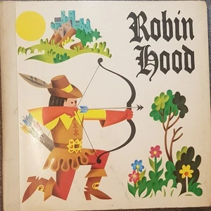 Polish book ROBIN HOOD polska ksiazka Hardcover 1976 fold-out drawings - Imagen 1 de 4