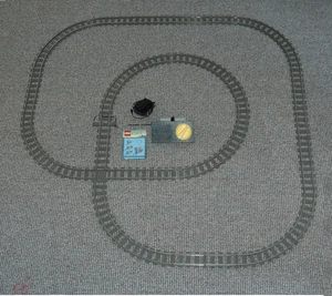 Lego® FERROCARRIL TREN 9V 4520 4515 4531 carriles vía círculo JUEGO transformado - Imagen 1 de 1