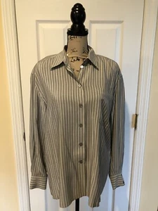 Escada Margaretha Ley Seide Langarm Knopf Front Shirt Bluse Top Gr. 40 - Bild 1 von 12