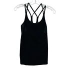 Zella Strappy Tank Top With Built In Self Bra Black Size XS Athleisure Athletic