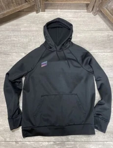 Hurley Sweatshirt Black Hoodie Pullover with Reflective Logo Mens Size Medium - Picture 1 of 14