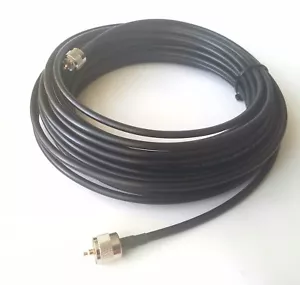 25' ft Coax Low Loss Cable Assembly Jumper LMR240 RG8X BR240 PL259 HAM CB Radio - Picture 1 of 2