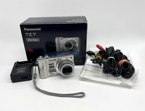 Panasonic Lumix DMC-TZ7 Digitalkamera Kompakt 10,1MP Silber 12x Optical Zoom OVP - Bild 1 von 12