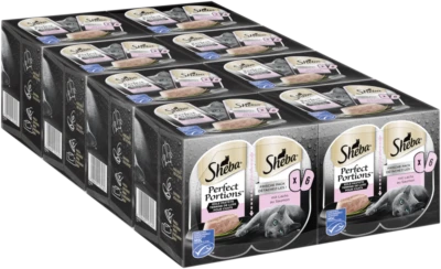 24 x 75g Sheba Perfect Portions Katzenfutter Pastete Nassfutter Lachs MSC  - Bild 1 von 4