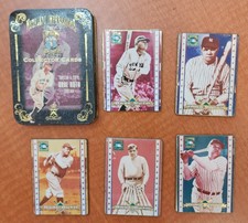 Babe Ruth 1994 Metallic Impressions Cooperstown Coll 5-card set with tin Top
