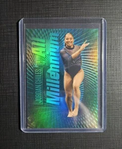 JORDAN CHILES 2023 SKYBOX METAL UNIVERSE CHAMPIONS ALL MILLENNIUM #130 Aqua Holo - Picture 1 of 2
