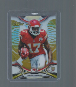 2015 Topps Finest Chris Conley RC Gold Refractor #117/150 Chiefs