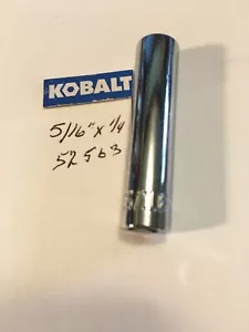 Kobalt 5/16" x 1/4" Dr Deep Chrome Socket 6 Pt # 52563 Free USA Shipping - Picture 1 of 3