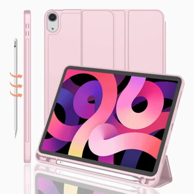 For iPad 10.2 Case 8th 7th Air 4 10.9 Pro 11 Smart Case Cover W/ Pencil Holder - Image 1 of 4