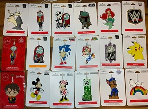 Hallmark Flat Metal Ornaments Minecraft Star Wars Nightmare Snoopy WWE CHOOSE - Picture 1 of 35