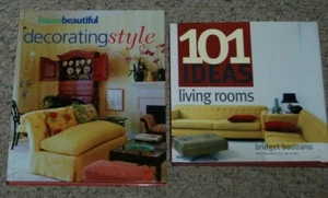 Lot 2 House Beautiful Decorating Style & 101 Living Room Ideas B. Bodoano Books - Picture 1 of 6