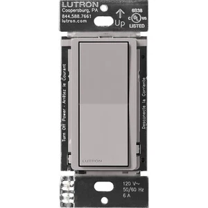 Lutron Claro Smart Accessory Switch for use with Dimmer Switch DVRF-AS-GR Gray - Picture 1 of 2