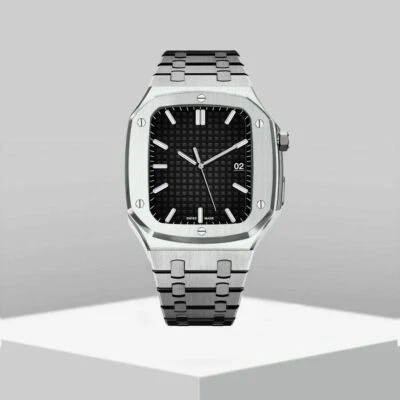 For Apple Watch Series 3 2 1 42mm Stainless Steel Band Metal Case Bezel Mod Kit - Image 1 of 4