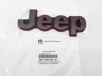 Emblema traseiro original do fabricante Mopar Jeep 68318127AA "Jeep" emblema 14-22 Grand Cherokee - Imagem 1 de 3